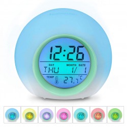 Reloj Despertador Ovalado Cambia de Color
