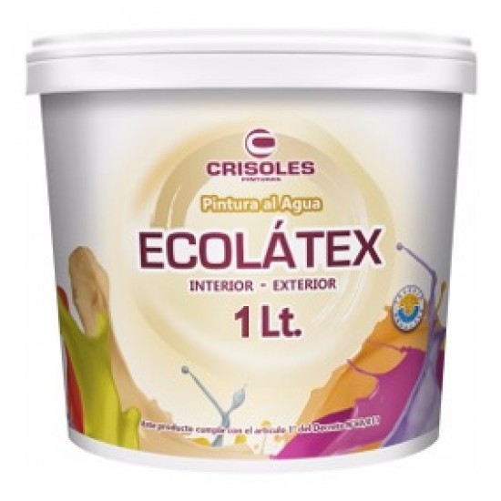 Pintura Látex Interior-Exterior "Ecolatex" 1 LT