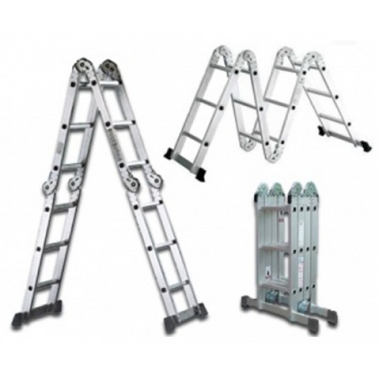 Escalera de Aluminio Andamio 3.4 Mts 12 Escalones + Chapon