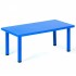 Mesa de plástico rectangular azul 120