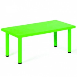 Mesa de plástico rectangular verde