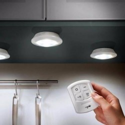 Luces LED Uso Interior Con Control Remoto 3 Lamp